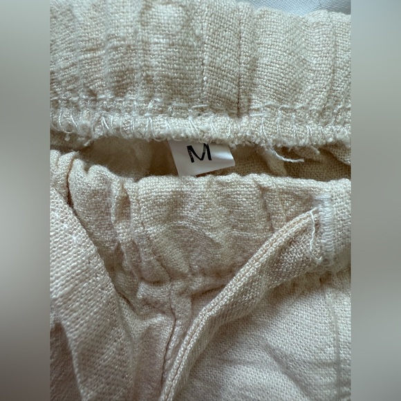 NWT - Cream Cotton/Linen Wideleg Pants - Size Medium - Picture 4 of 7